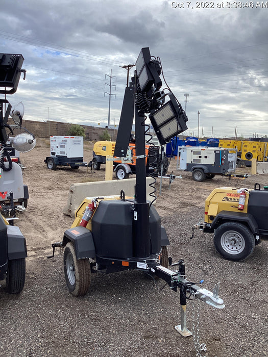 2022 Allmand NLV3GR (4) LED Light Fixture 350W, 23' Vertical Mast, 3kW Prime, Towable, ES Decals, T3