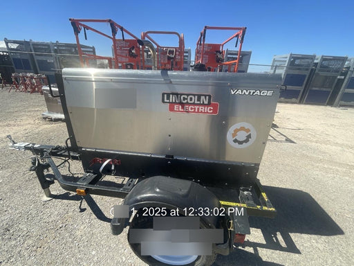 2018 Lincoln Electric Vantage 322 Welder Ready-Pak 3, Two wheel trailer, Fender and Light kit, Cable Rack