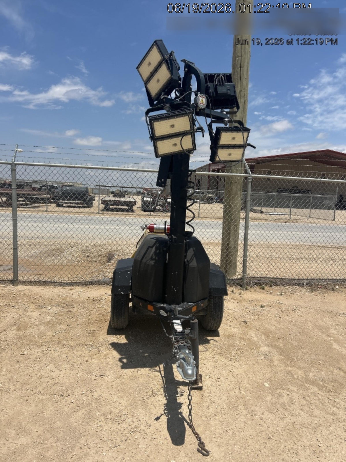 Allmand NLV3GR (4) LED Light Fixture 350W, 23' Vertical Mast, 3kW Prime, Towable, Deep Sea L401, Leveling Jacks, Yanmar T4F 5.8hp