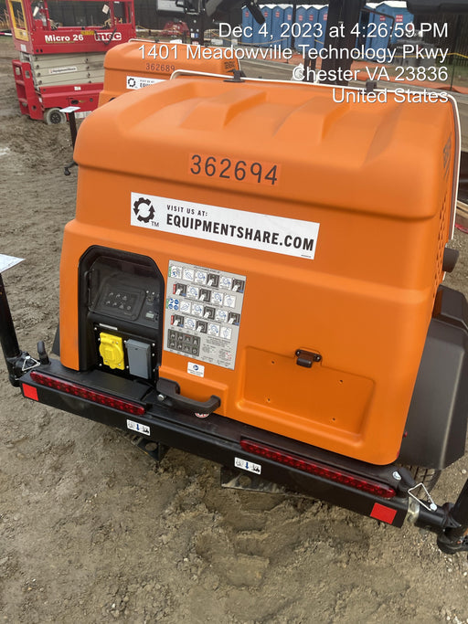 2023 Generac MLT2 Diesel, Flex Switch 120V Input, Powerzone Controller, 
(4) 320W LED Lights, 4kW Generator, 39.9 Gal Fuel Tank, 2" Ball, T3