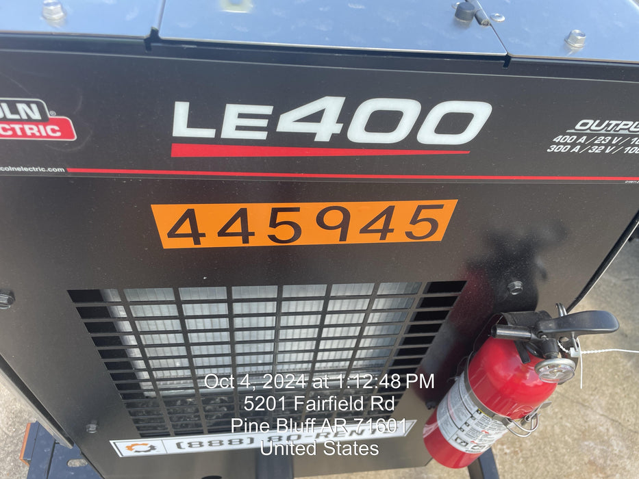 2024 Lincoln Electric LE400 Kubota V1505, Trlr, Cable Rack, Light Kit, ES Decals, T3