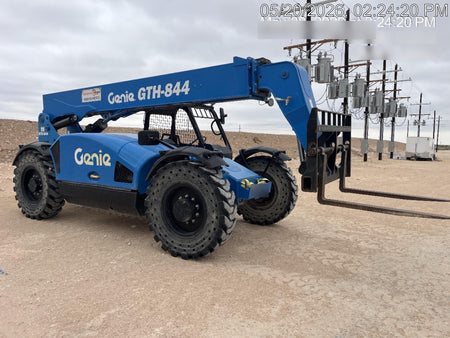 2018 Genie GTH-844 GTH-844 w/Open ROPS, Solid Tires, beacon/work lights, 60" carriage/forks