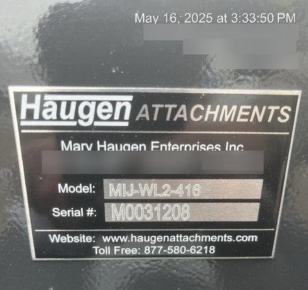 2025 HAUGEN MIJ-WL2-416