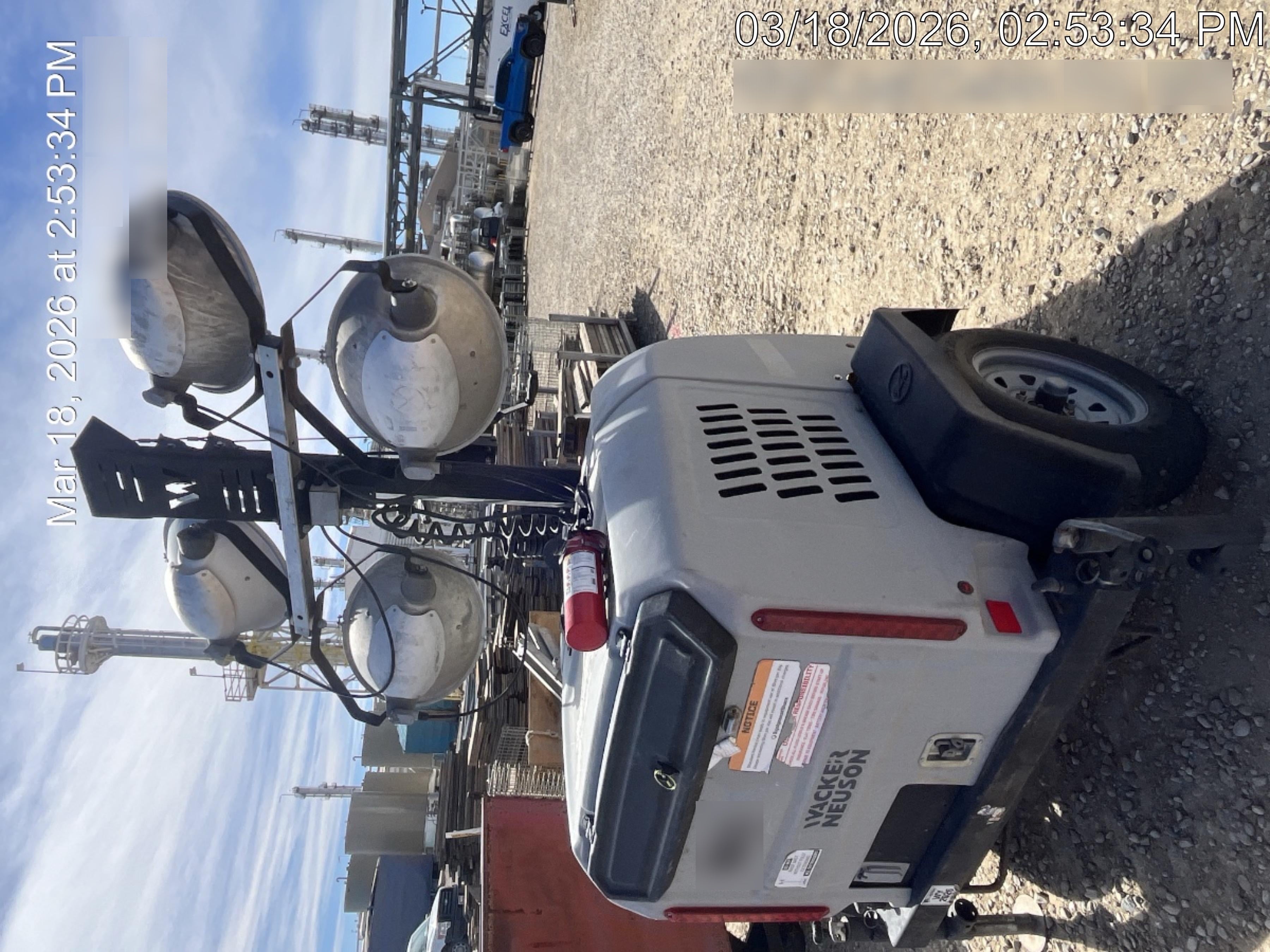 2018 Wacker Neuson LTV6L-MH Wacker Neuson LTV6L Mobile Light Tower w/Fuel Level Sensor Installed