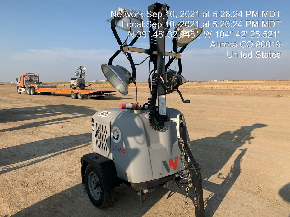 2019 Wacker Neuson LTV6L-MH Wacker Neuson LTV6L Mobile Light Tower w/Fuel Level Sensor Installed