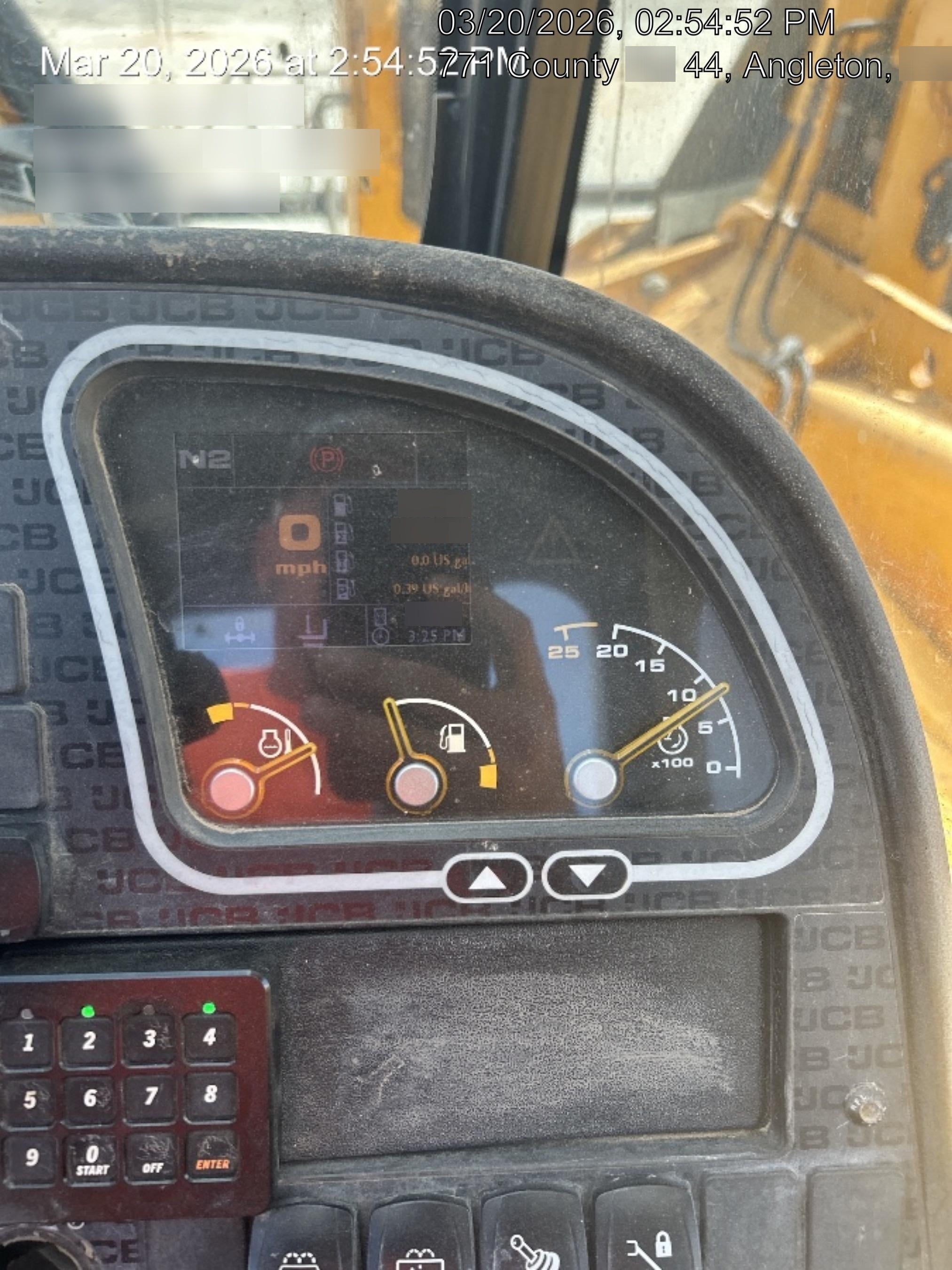 2018 JCB 510-56 JCB 510-56 Telehandler 74 HP w/CAB/HVAC, Beacon, Worklights, Aux Hydraulics, Solid Tires, 60" Carriage/Forks