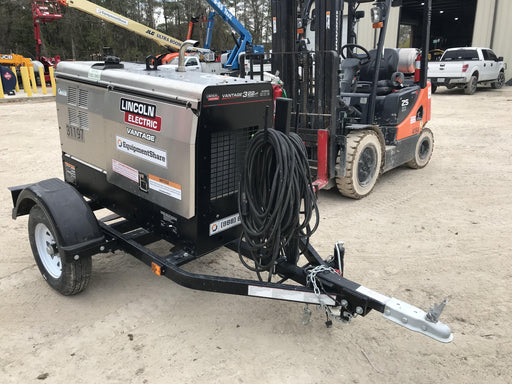 2019 Lincoln Electric Vantage 322 Welder Ready-Pak 3, Two wheel trailer, Fender and Light kit, Cable Rack