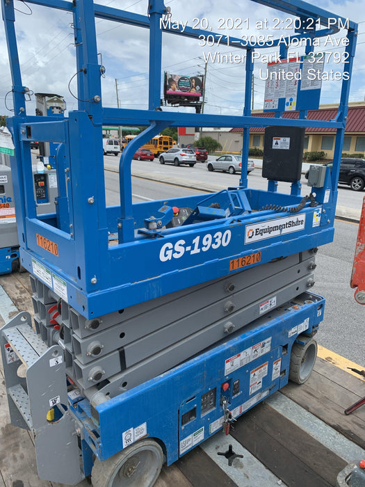 2020 Genie GS-1930 Solid Non Marking Tires, Beacon, Folding rails with half height swing gate