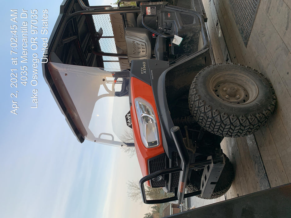 Kubota RTV-X1140W-H 4WD utility cart -LED strobe -Windshield tempered glass -Plastic canopy -Wire harness kit -Backup alarm