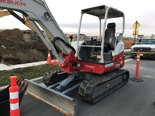 2019 Takeuchi TB260 Canopy, Standard Blade, Auxiliary hydraulics Manual QC, Hydraulic thumb, 12" ,18", 24" Bucket