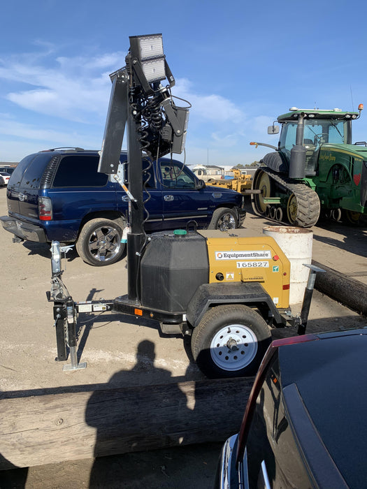 2021 Allmand NLV3GR (4) LED Light Fixture 350W, 23' Vertical Mast, 3kW Prime, Towable, Deep Sea L401, Leveling Jacks, Yanmar T4F 5.8hp