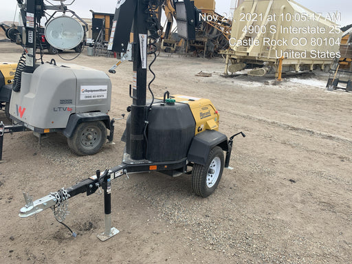 2021 Allmand NLV3GR (4) LED Light Fixture 350W, 23' Vertical Mast, 3kW Prime, Towable, Deep Sea L401, Leveling Jacks, Yanmar T4F 5.8hp