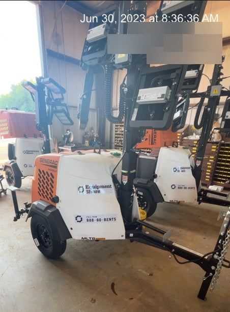 2023 Generac MLT2 Diesel, Flex Switch 120V Input, Powerzone Controller, (4) 320W LED Lights, 4kW Generator, 39.9 Gal Fuel Tank, 2" Ball, T3