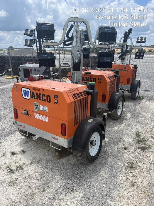 2024 Wanco WLTT-4MM4K Diesel, Mitsubishi L2E, 9.0HP @1800 rpm, Deep Sea Controller, Shore Power Plug, Auto Start, (4) 350W LED Floodlights, 4kW Generator, 60 Gal Fuel Tank, 2" Ball, T3