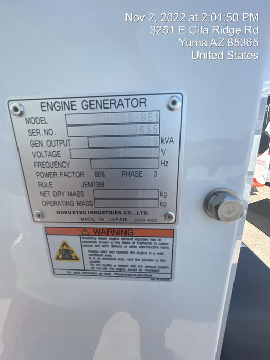 2022 AIRMAN SDG25S-8E1