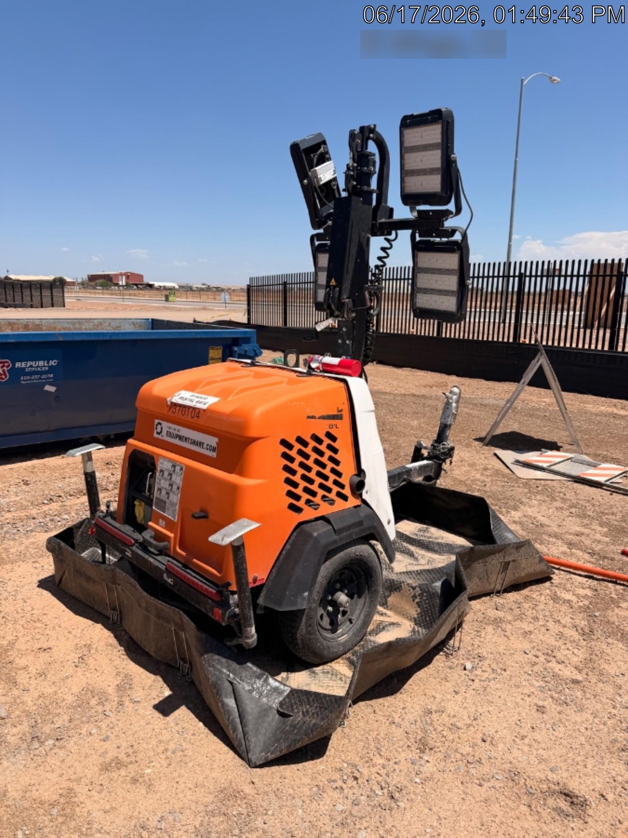 2023 Generac MLT2 Diesel, Flex Switch 120V Input, Powerzone Controller, 
(4) 320W LED Lights, 4kW Generator, 39.9 Gal Fuel Tank, 2" Ball, T3