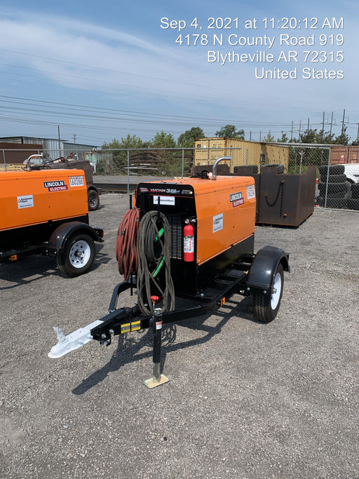 2021 Lincoln Electric Vantage 322 Vantage 322 Ready Pak 3 w/ Decals, ORANGE (includes trailer, cable rack, fender light kit) NO Telematics
