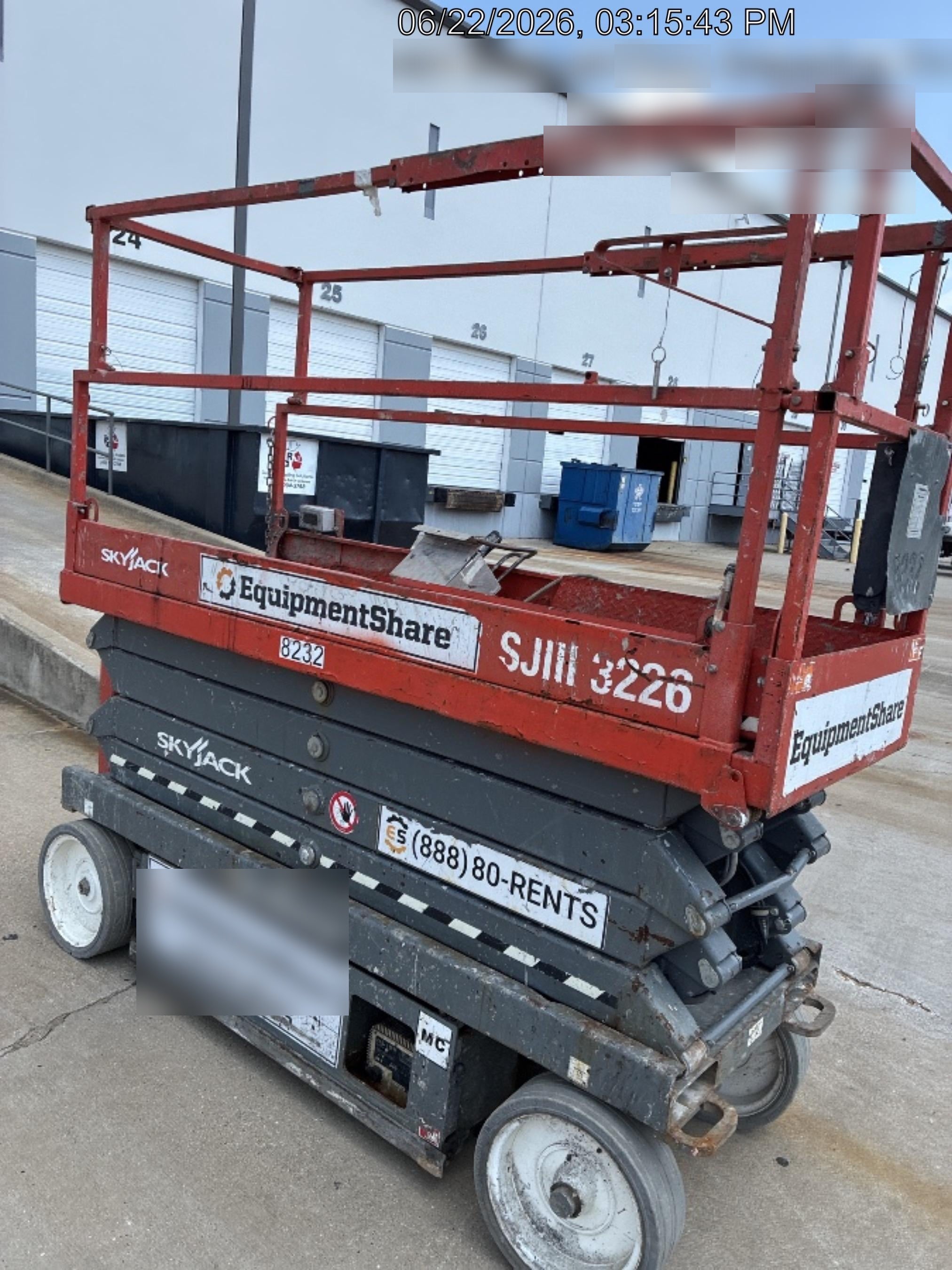 2018 Skyjack SJIII-3226 Skyjack SJIII3226 Scissor Lift w/Trojan Batteries