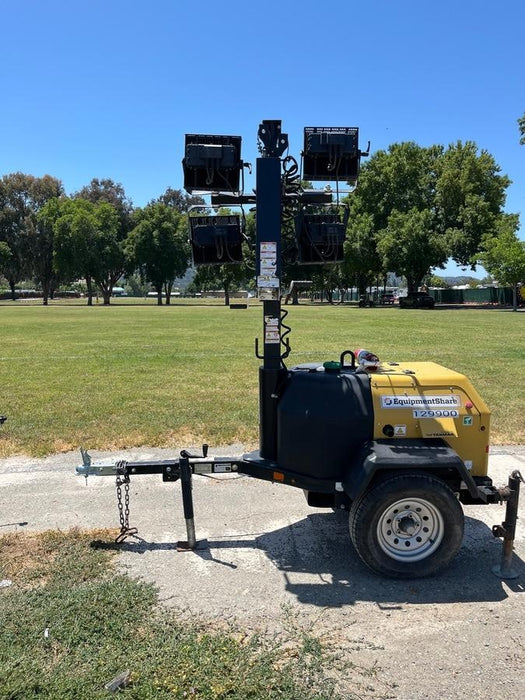 2021 Allmand NLV3GR (4) LED Light Fixture 350W, 23' Vertical Mast, 3kW Prime, Towable, Deep Sea L401, Leveling Jacks, Yanmar T4F 5.8hp