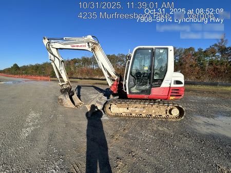 2019 Takeuchi TB290 Cab/Heat/AC Rubber tracks, Dozer blade, Travel alarm, Auxiliary hydraulics w/Manual QC, Hydraulic thumb, 18", 24", and 36" Buckets