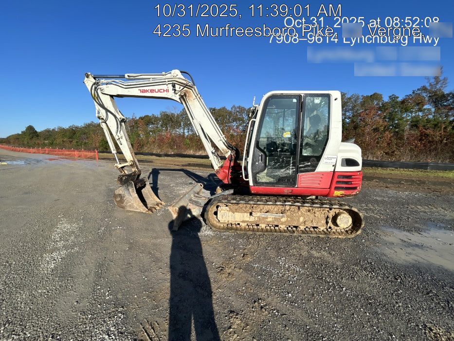 2019 Takeuchi TB290 Cab/Heat/AC Rubber tracks, Dozer blade, Travel alarm, Auxiliary hydraulics w/Manual QC, Hydraulic thumb, 18", 24", and 36" Buckets