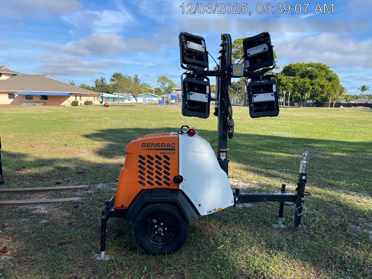 2025 Generac MLTS-4 Diesel, Mitsubishi L2E, 7.1 hp @1800 rpm, Flex Switch 120V Input, Powerzone Controller, (4) 320W LED Lights, 4kW Generator, 39.9 Gal Fuel Tank, 2" Ball, T3, ES Decals