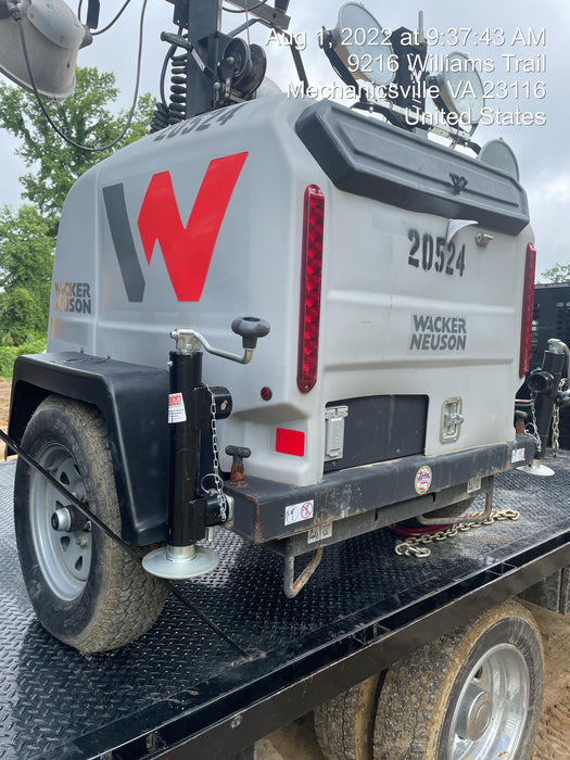 2018 Wacker Neuson LTV6L-MH Wacker Neuson LTV6L Mobile Light Tower w/Fuel Level Sensor Installed