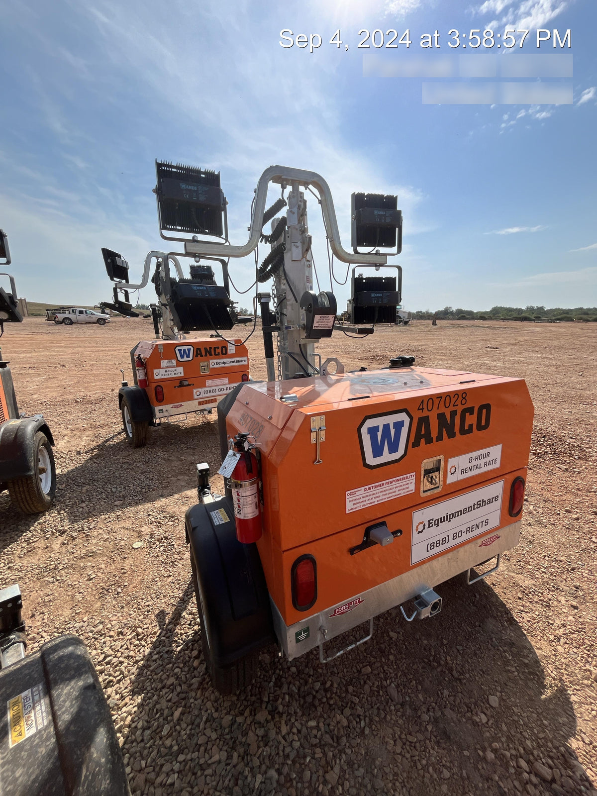 2024 Wanco WLTT-4MM4K Diesel, Deep Sea Controller, Shore Power Plug, Auto Start, (4) 350W LED Floodlights, 4kW Generator, 60 Gal Fuel Tank, 2" Ball, T3