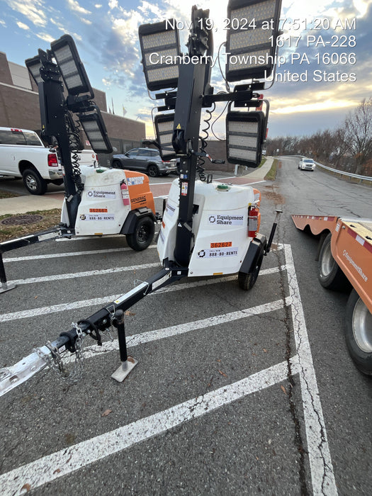 2023 Generac MLT2 Diesel, Flex Switch 120V Input, Powerzone Controller, 
(4) 320W LED Lights, 4kW Generator, 39.9 Gal Fuel Tank, 2" Ball, T3