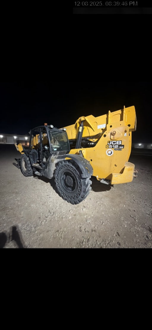 2020 JCB 512-56 Canopy, 74 HP, Solid Tires, STD Worklight, Beacon, Aux Hydraulics, Lifting Eye, Backup Alarm w/66" Carriage, 60" Forks