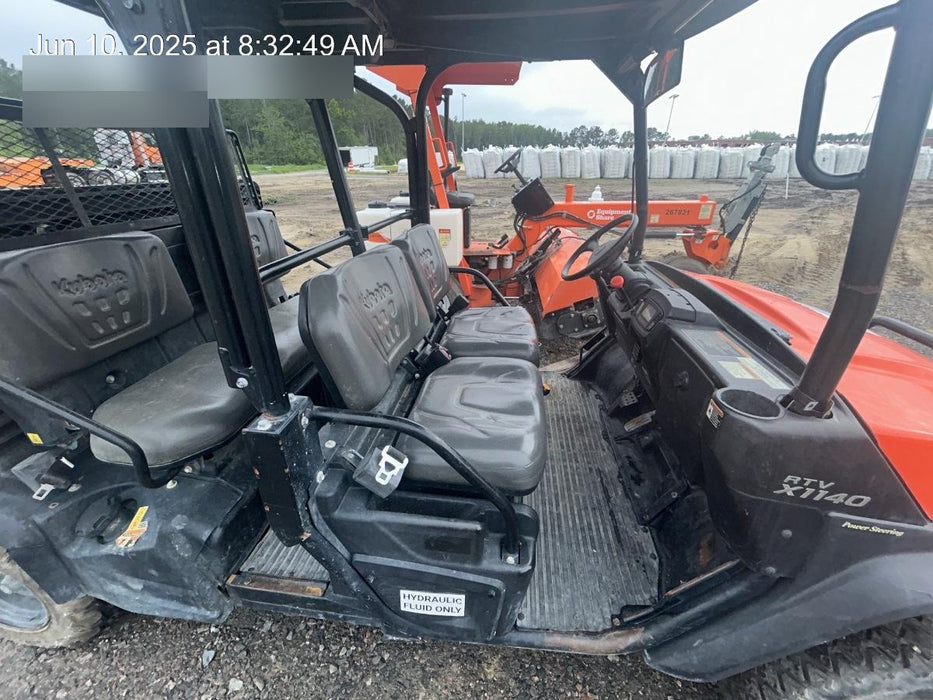 2022 Kubota RTV-X1140W-H Plastic Canopy, Windshield Acrylic Clear, LED Strobe Light, Wire Harness Kit, Back up Alarm