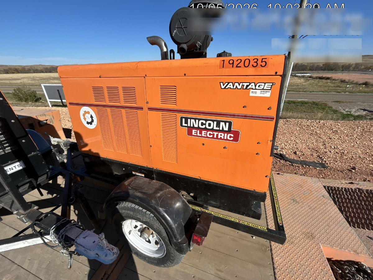 2021 Lincoln Electric Vantage 549X Ready Pak 3, ORANGE (includes trailer, cable rack, fender light kit)