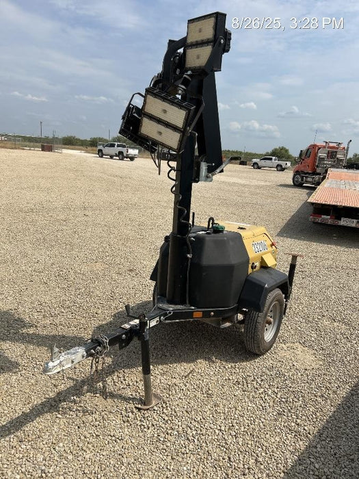 2022 Allmand NLV3GR (4) LED Light Fixture 350W, 23' Vertical Mast, 3kW Prime, Towable, Deep Sea L401, Leveling Jacks, Yanmar T4F 5.8hp