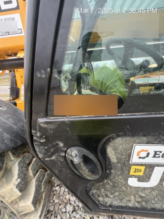 2020 JCB 510-56 Cab/Heat/Air, 74 HP, Solid Tires, STD Worklight, Beacon, Aux Hydraulics, Lifting Eye, Back up Alarm w/66" Carriage/60" Forks