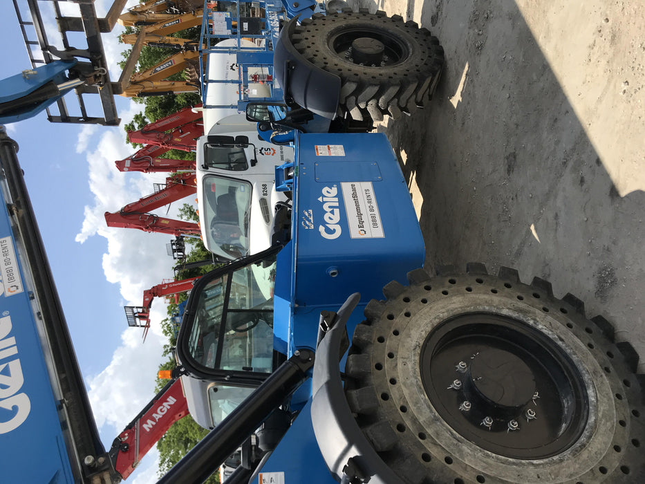 2018 Genie GTH-1056 Genie GTH-1056 w/Enclosed Cab w/HVAC, Work Lights, Solid Tires, Beacon, 60" Carriage and Forks