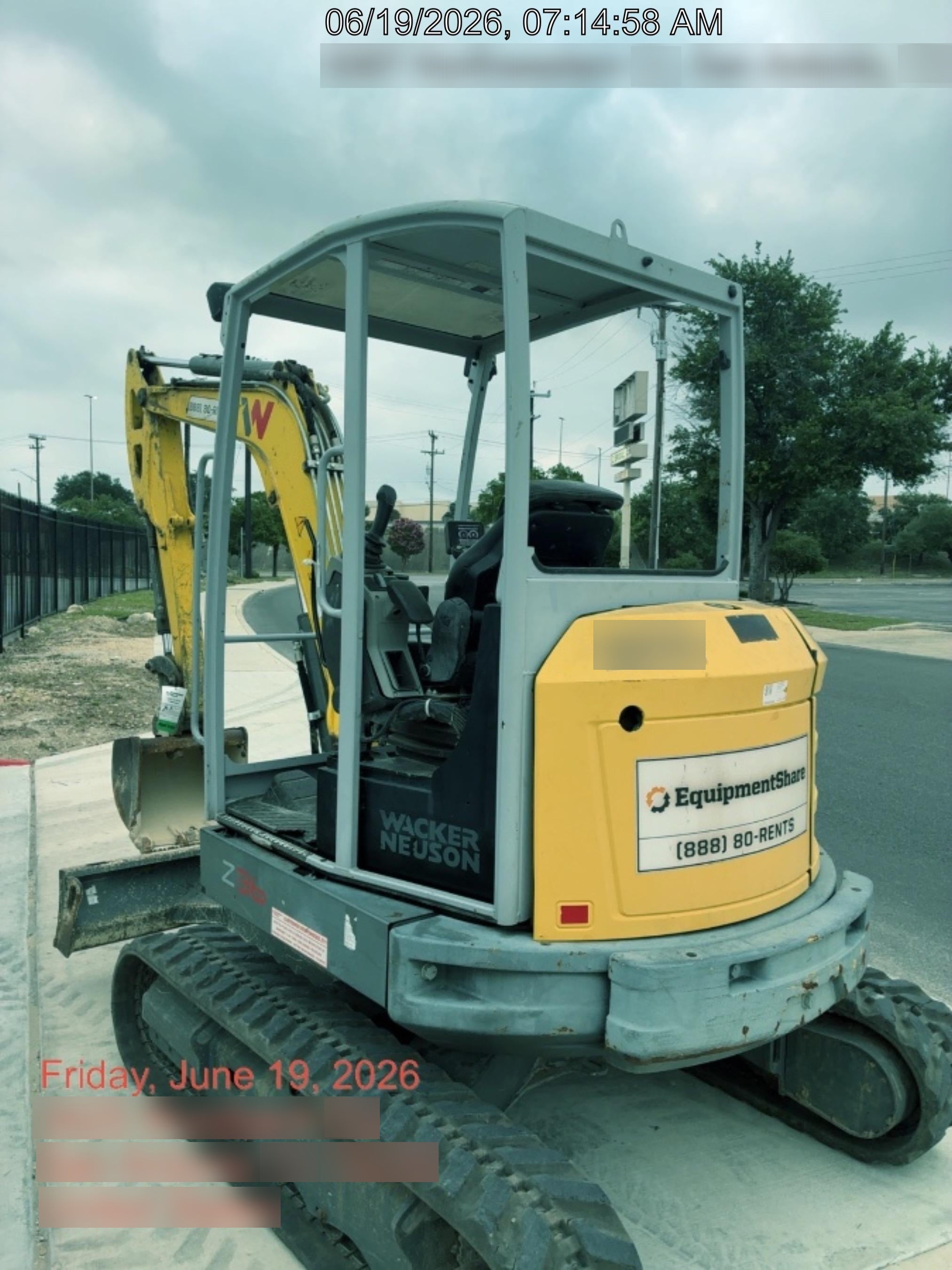 2020 Wacker Neuson EZ36 MX,TRK,LONG,CANOPY w/QC Coupler, 12"/18"/24" HD Buckets