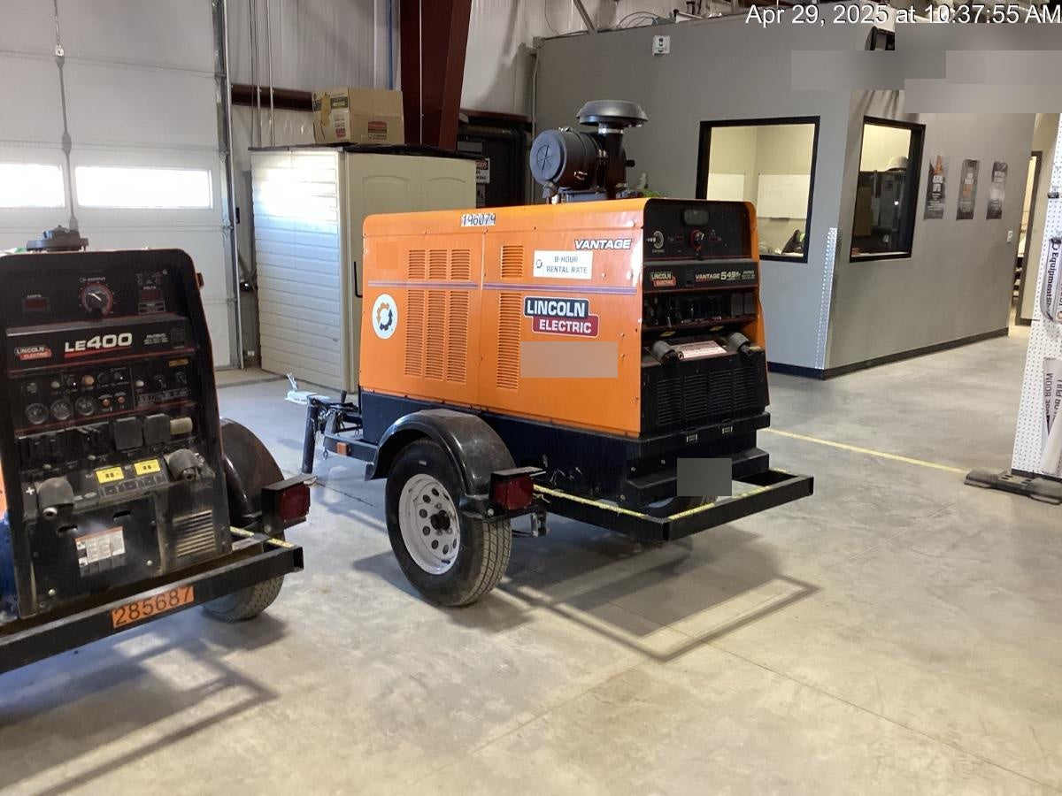 2021 Lincoln Electric Vantage 549X Ready Pak 3, ORANGE (includes trailer, cable rack, fender light kit)
