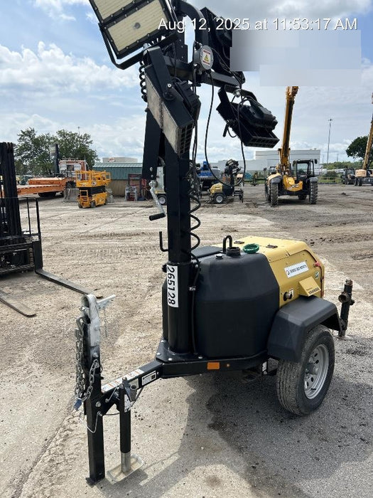 2022 Allmand NLV3GR (4) LED Light Fixture 350W, 23' Vertical Mast, 3kW Prime, Towable, ES Decals, T3