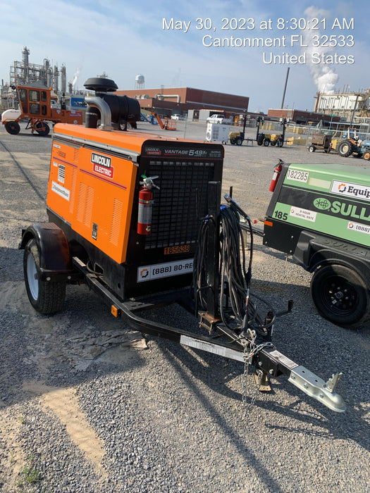 2021 Lincoln Electric Vantage 549X Ready Pak 3, ORANGE (includes trailer, cable rack, fender light kit)