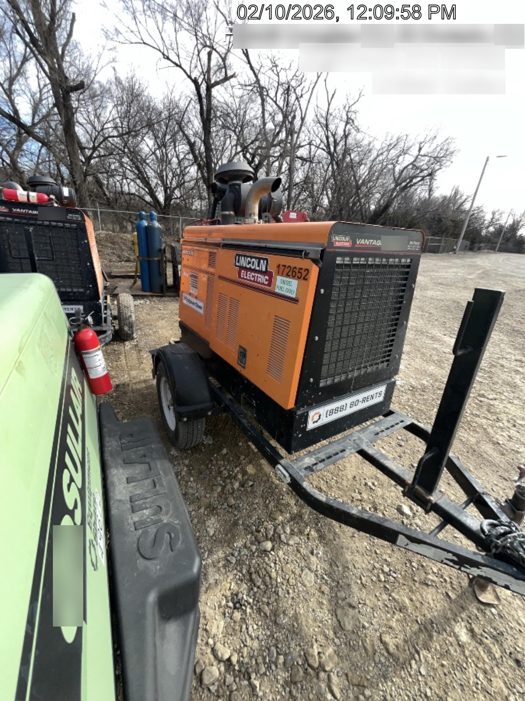 2021 Lincoln Electric Vantage 549X Ready Pak 3, ORANGE (includes trailer, cable rack, fender light kit)