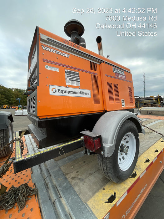 2022 Lincoln Electric Vantage 549X Crosslink Technology, Trailer Mounted, ES Decals, T3