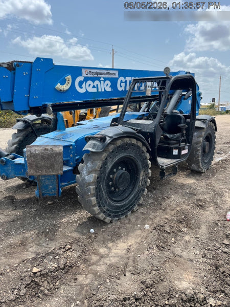 2018 Genie GTH-1056 Genie GTH-1056 w/ROPS, Work Lights, Solid Tires, RH Cab Mesh, Beacon, 60" Carriage and Forks
