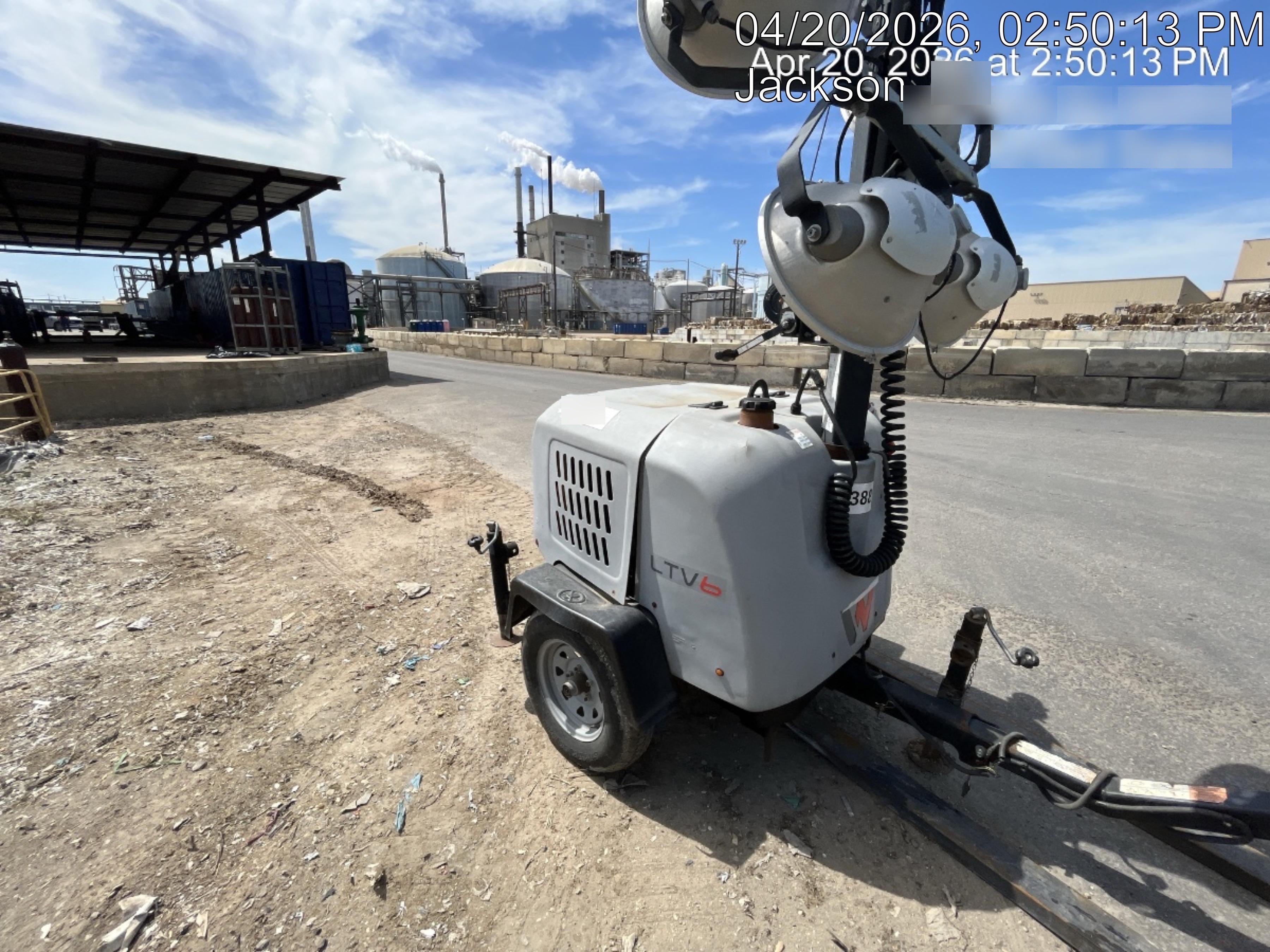 2019 Wacker Neuson LTV6L-MH Wacker Neuson LTV6L Mobile Light Tower w/Fuel Level Sensor Installed