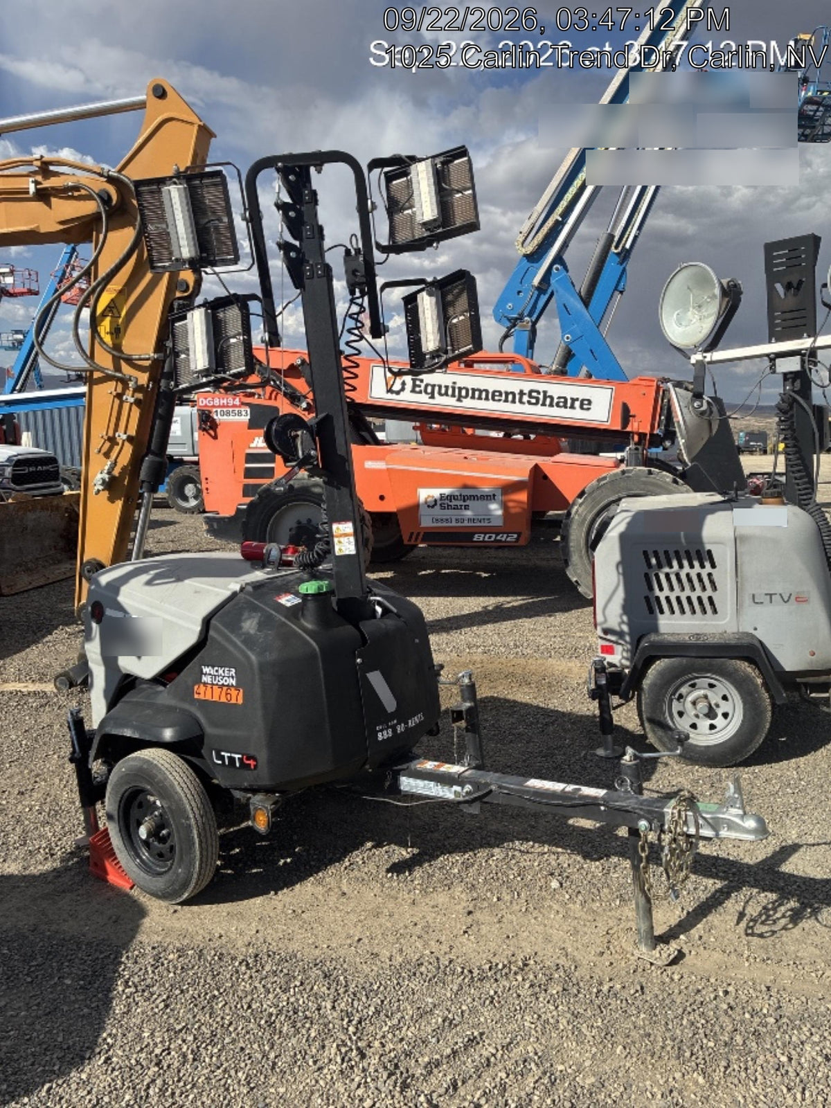 2024 Wacker Neuson LTT4 Diesel, Kohler KDW702, Deep Sea Controller, Auto Start, LED 320W, Bypass Outlet, T3