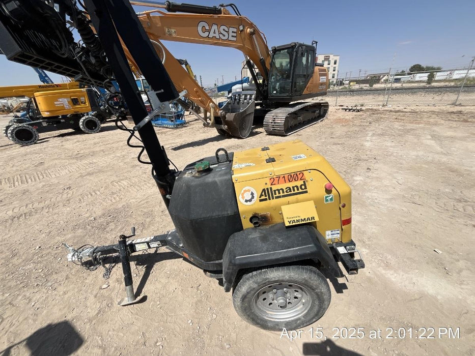 2022 Allmand NLV3GR (4) LED Light Fixture 350W, 23' Vertical Mast, 3kW Prime, Towable, ES Decals, T3