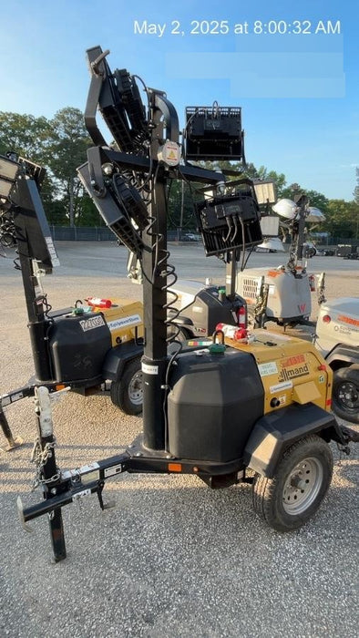 2022 Allmand NLV3GR (4) LED Light Fixture 350W, 23' Vertical Mast, 3kW Prime, Towable, Deep Sea L401, Leveling Jacks, Yanmar T4F 5.8hp