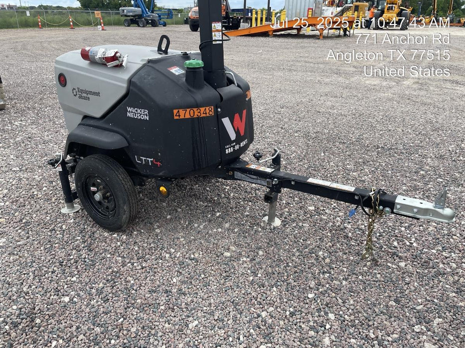 2024 Wacker Neuson LTT4 Diesel, Kohler KDW702, Deep Sea Controller, Auto Start, LED 320W, Bypass Outlet, T3