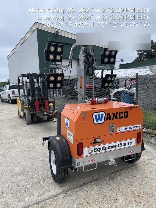 2024 Wanco WLTT-4MM4K Diesel, Deep Sea Controller, Shore Power Plug, Auto Start, (4) 350W LED Floodlights, 4kW Generator, 60 Gal Fuel Tank, 2" Ball, T3