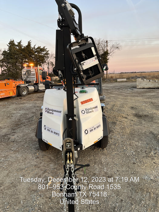 2023 Generac MLT2 Diesel, Flex Switch 120V Input, Powerzone Controller, 
(4) 320W LED Lights, 4kW Generator, 39.9 Gal Fuel Tank, 2" Ball, T3