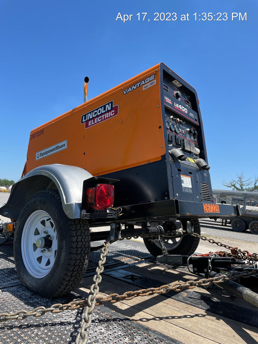 2022 Lincoln Electric LE400 Kubota V1505, Trlr, Cable Rack, Light Kit, ES Decals, T3